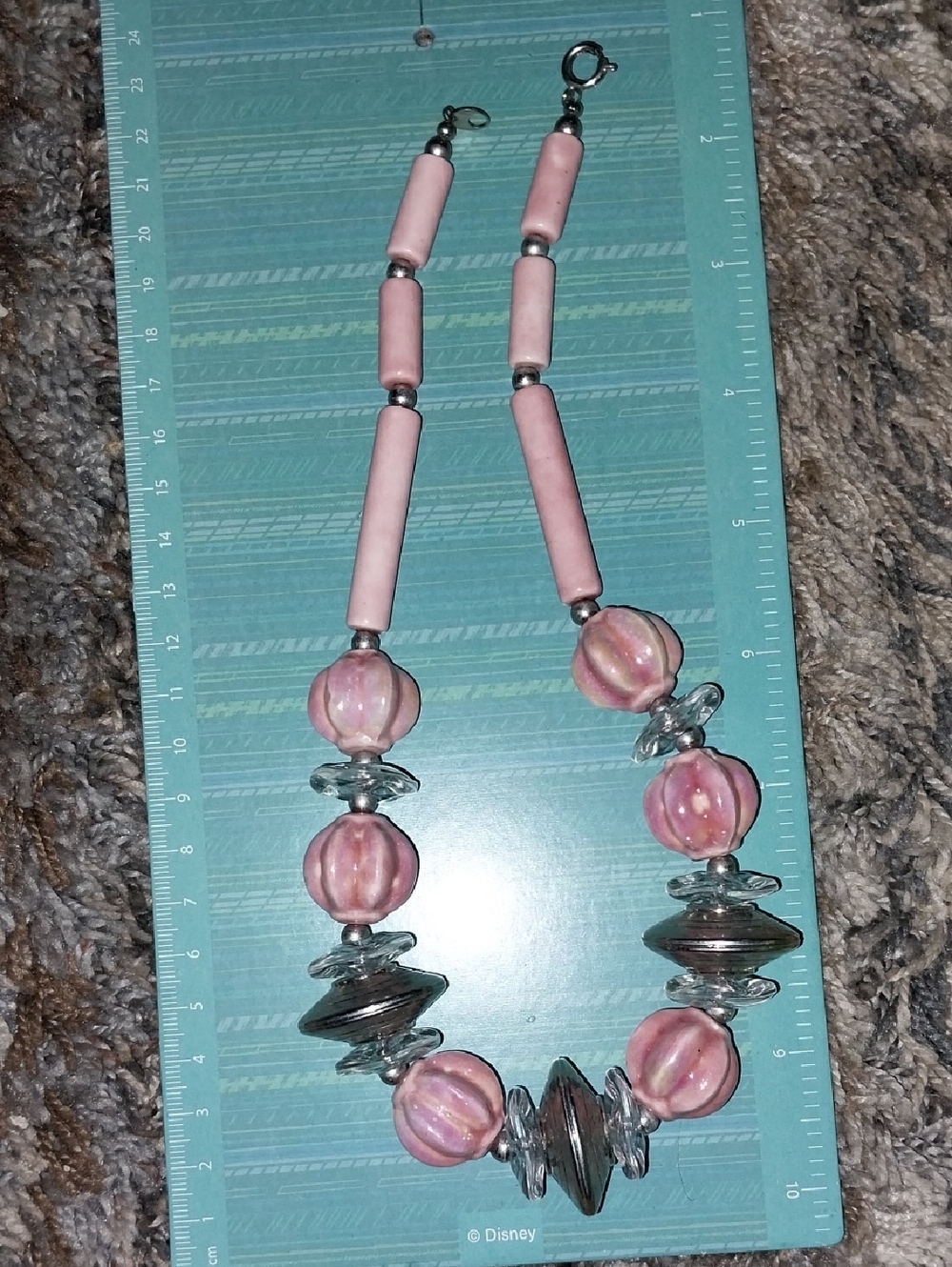 Vtg. Pink Beaded Statement Necklace - Elegant Women’s Jewelry